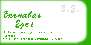 barnabas egri business card