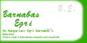 barnabas egri business card